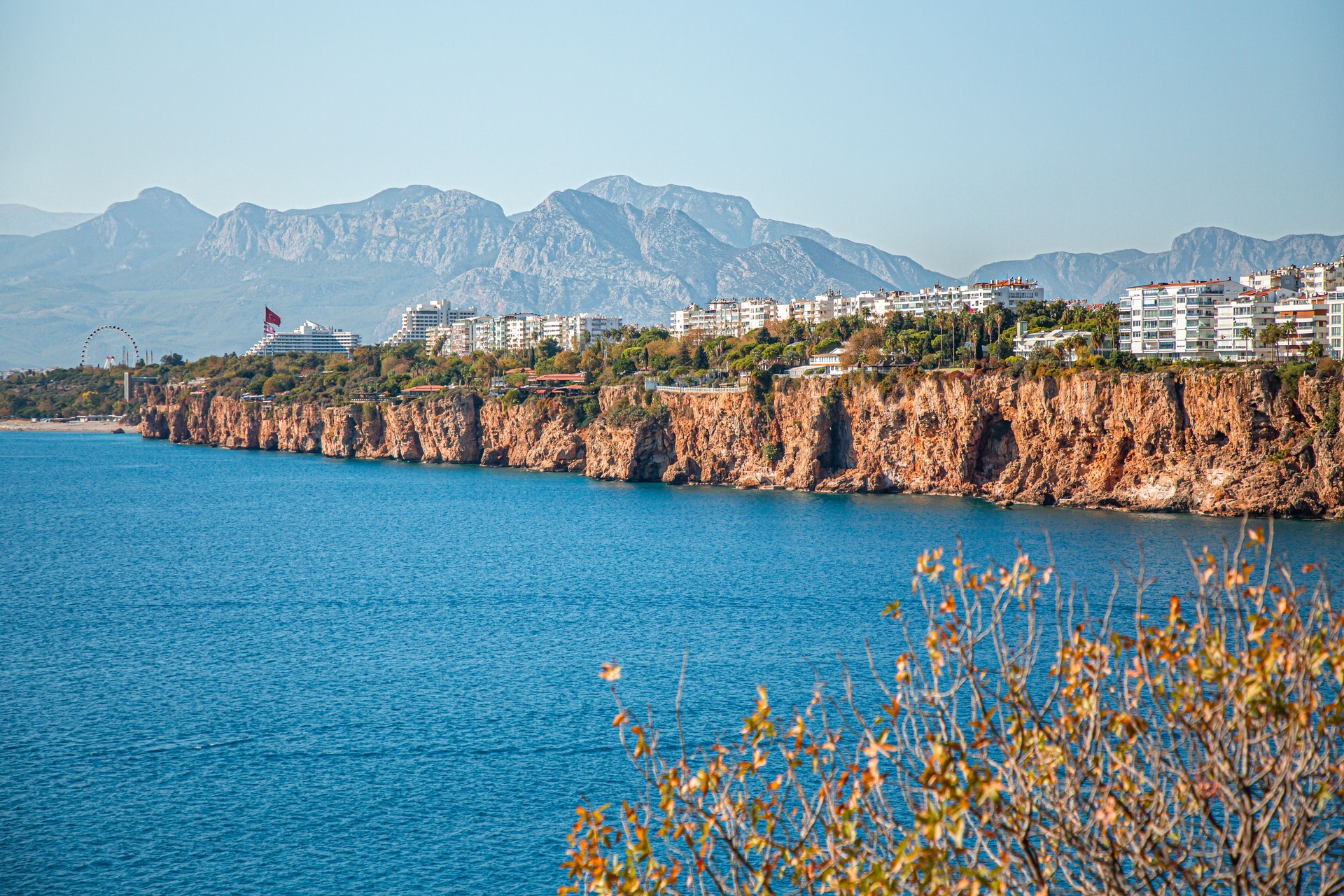 Panoramic View of Antalya’s Kalici Old Town and the Mediterranean Sea