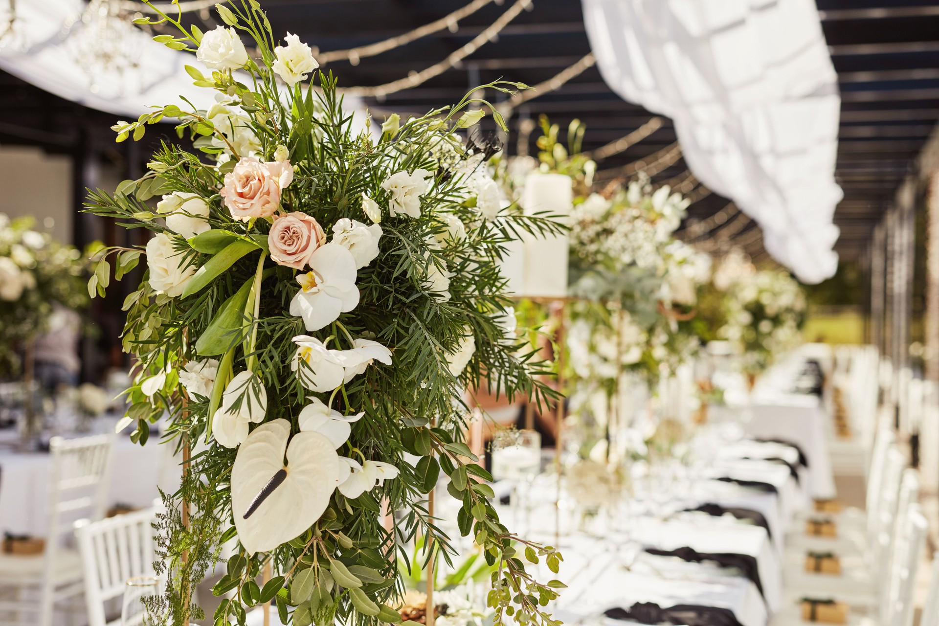 Shot of an elegantly decorated table at a wedding reception